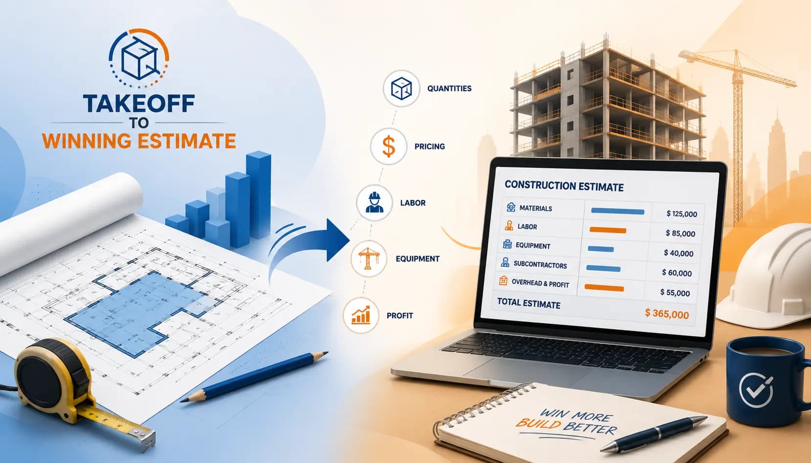 How to Turn a Quantity Takeoff into a Winning Construction Estimate (2026 Guide)