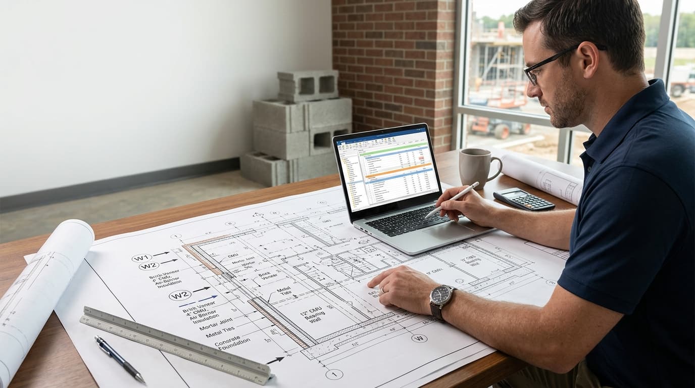 How to Read Masonry Wall Types Before Starting a Takeoff